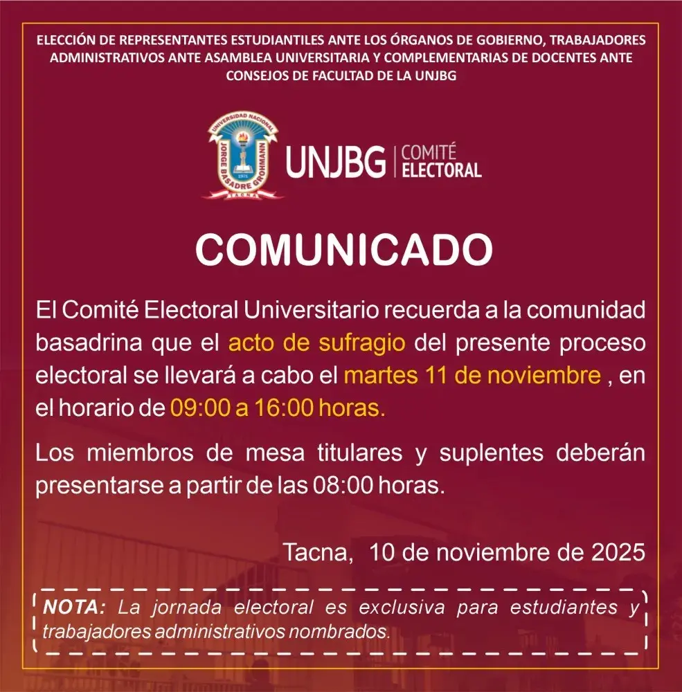 COMUNICADO -  ACTO DE SUFRAGIO